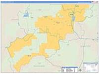 Deer Lodge, Mt Carrier Route Wall Map